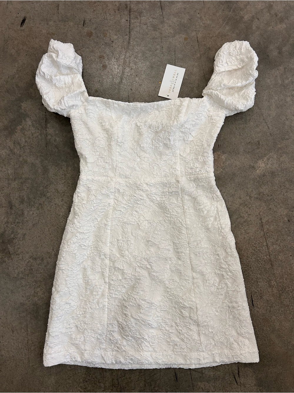 ASTR The Label Raina White Off Shoulder Mini Dress M NWT